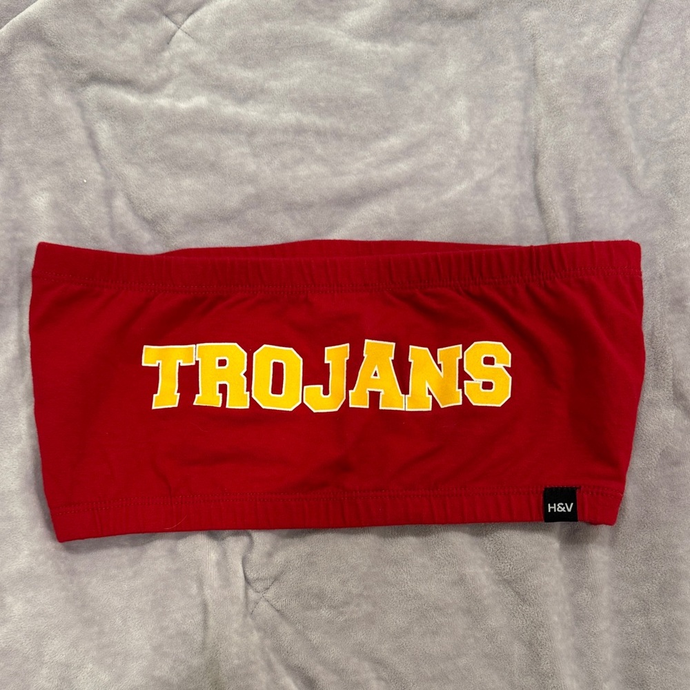 H&V Red Trojans Women's Crop Top/Bandeau Top